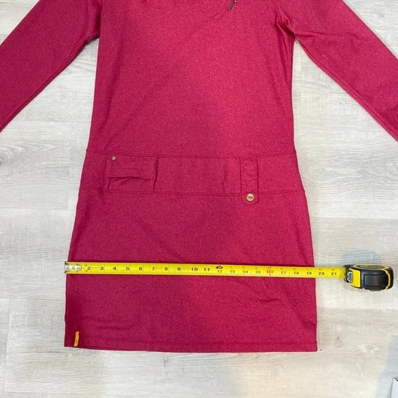 Lole Evolt Dress S with Mock Neck 1/4 Zip Stretch Tennis Dress Raspberry Pink - Picture 10 of 16